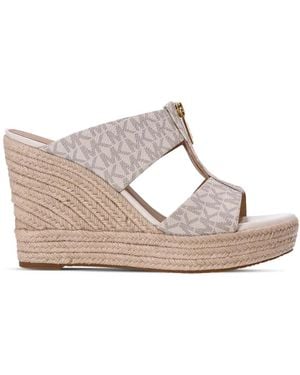 MICHAEL Michael Kors Bradley Leather Wedge Espadrilles - Pink