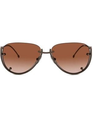 DIESEL Pilot-Frame Rimless Sunglasses - Brown