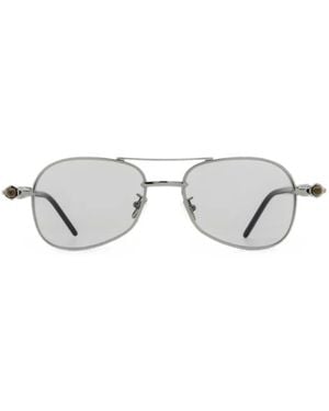 Kuboraum P75 Pilot-Frame Sunglasses - White