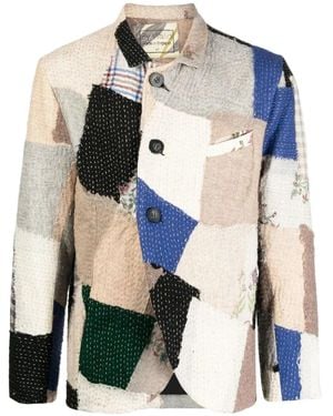 By Walid Patchwork Blazer - Natural