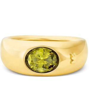 Michael Kors Oval-Stone Ring - Metallic