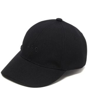 A.P.C. ロゴ キャップ - ブラック