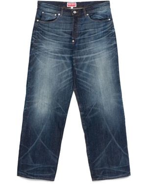 KENZO Faded-Effect Jeans - Blue