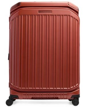 Piquadro Large Expandable Ridged Suitcase - Red