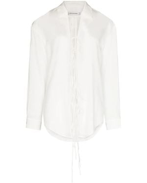 Christopher Esber Lace-Detail Long-Sleeved Shirt - White