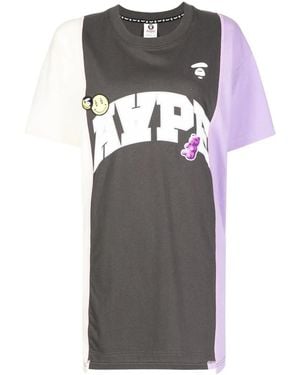 Aape By A Bathing Ape Logo-Print Short-Sleeved T-Shirt - Gray