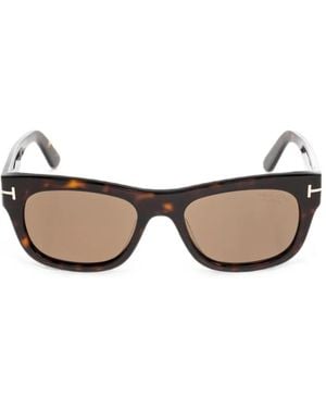 Tom Ford Marshall-02 Rectangular-Frame Sunglasses - Brown