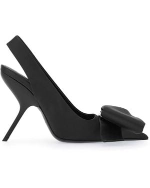 Ferragamo Ferragamo 105Mm Bow Slingback Court Shoes - Black