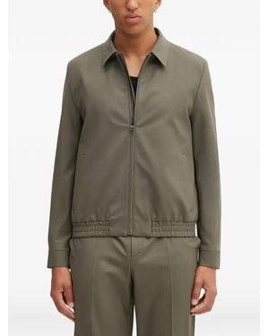 HUGO Helly zip-up collared jacket - Grün