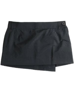 Vivienne Westwood Asymmetric Checked Skirt - Black