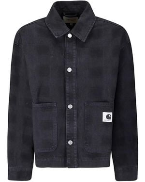 Carhartt W Everson Square Pattern Shirt Jacket - Blue