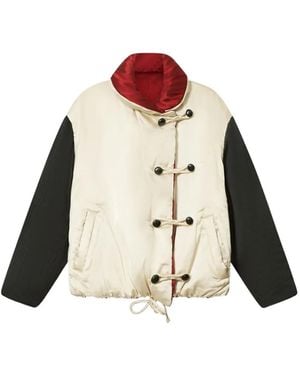 Isabel Marant Bleza Silk Satin Puffer Jacket - White