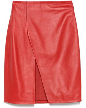 Loulou de Saison Ekare Leather Skirt - Red