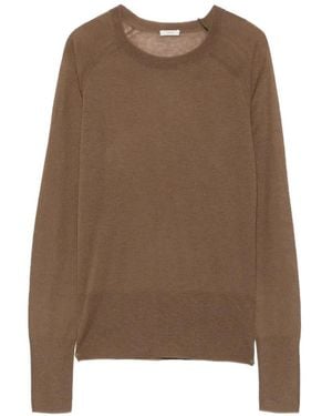 JOSEPH Geras Cashair Fine-Knit Cashmere Sweater - Brown