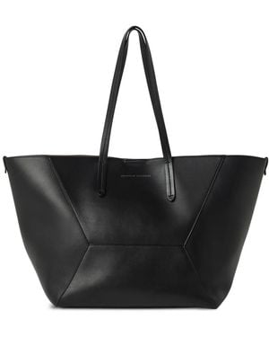 Brunello Cucinelli Sac Cabas En Cuir À Empiècements - Noir