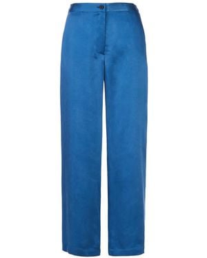 Tessitura Body Couture Straight-Leg Trousers - Blue