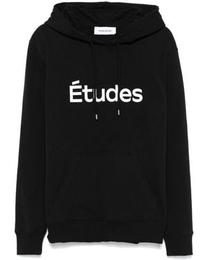 Etudes Studio Logo-Print Hoodie - Black