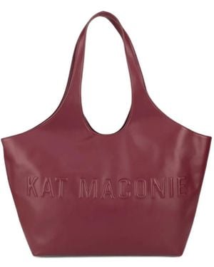 Kat Maconie Grand Sac Porté Épaule Brooklyn À Logo Embossé - Purple