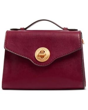 The Bridge Leather Tote Bag - Red