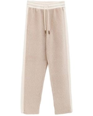 Moncler Drawstring Side Stripe Trousers - Natural