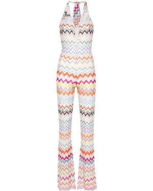 Missoni ホルターネック ジャンプスーツ - ホワイト