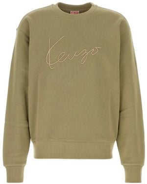 KENZO Signature Embroidered Sweatshirt - Green