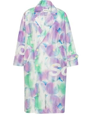 Henrik Vibskov Buttoned Patterned Coat - White