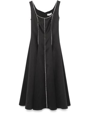 Nissa Crystal-Embellished Midi Dress - Black