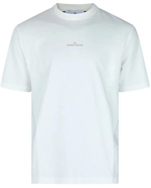 Stone Island Logo-print cotton T-shirt - Azul