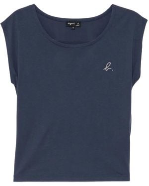 agnès b. Graphic Print T-Shirt - Blue