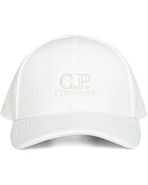 C.P. Company Bob À Logo Brodé - Blanc