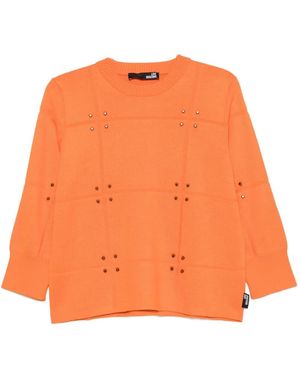 Love Moschino Stud-Embellishment Sweater - Orange