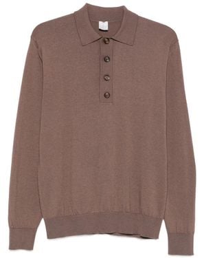 Eleventy Polo De Manga Larga - Marrón