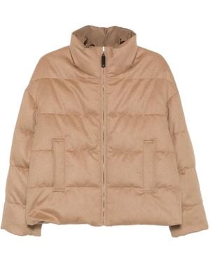 Max Mara Plumífero Con Botones - Neutro