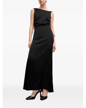 MARCELLA Laurel Asymmetrical-Strap Maxi Dress - Black