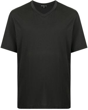 James Perse T-Shirt Con Scollo A V - Grigio