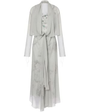 Alberta Ferretti Silk Dress - Gray