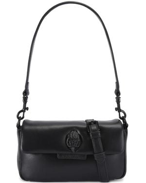 Kurt Geiger Mini Crystal Eagle Leather Oxford Cross Body Bag - Black