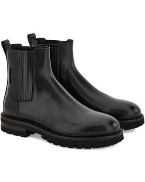 Ferragamo Chelsea-Boots mit Ledereinsätzen - Schwarz