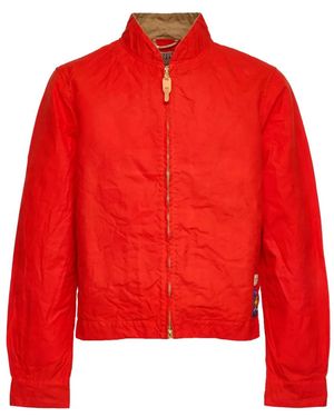 Ceccarelli Sugarkane Zip Cotton Bomber Jacket - Red