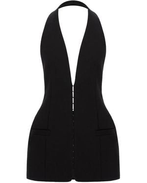 SEEN USERS Chaleco The Social Skin Con Cuello Halter - Negro