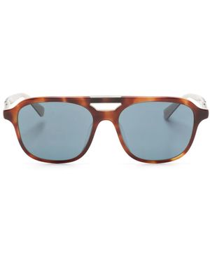 Brunello Cucinelli Tortoiseshell Wayfarer-Frame Sunglasses - Blue