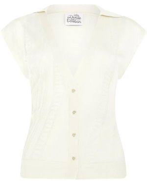 Donde Esteban Guayabera Pointelle-Knit Shirt - White