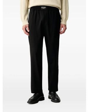 Just Cavalli Logo-Patch Elasticated Pants - Black