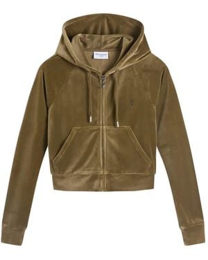Juicy Couture Diamanté Fluwelen Hoodie - Groen