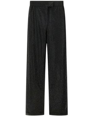 Twentyfourhaitch Pantalon Ample Imarya À Ornements En Cristal - Black