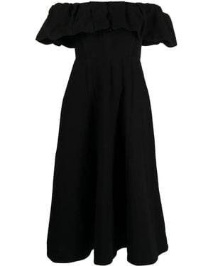 Sea Leona Cotton Midi Dress - Black