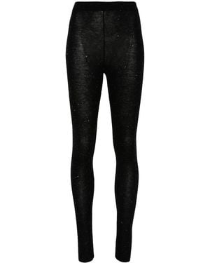 Fabiana Filippi Legging À Sequins Brodés - Noir