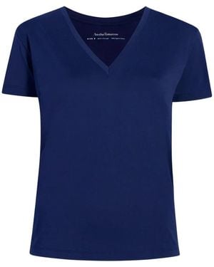 Another Tomorrow V-Neck T-Shirt - Blue