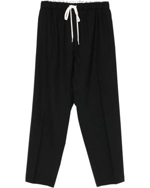 MM6 by Maison Margiela Tailored Wool-Blend Trousers - Black